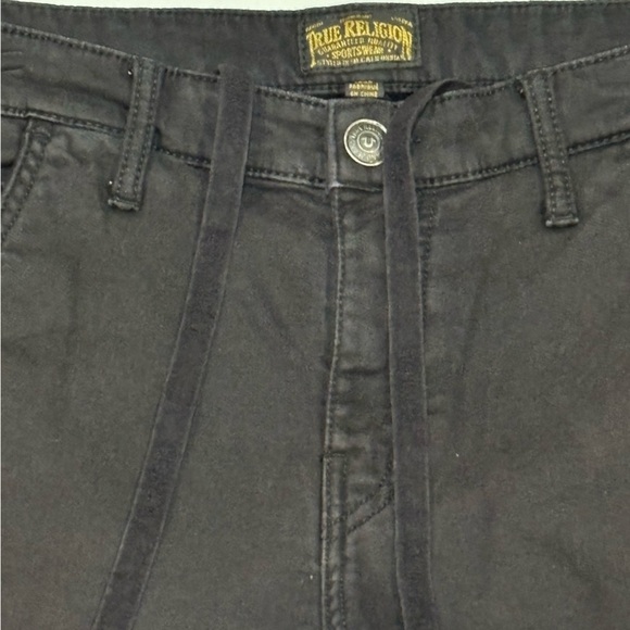True Religion Men's Black Jean Joggers, Size 29 - Picture 4 of 7